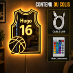 Contenu du colis : miroir personnalisé, câble USB et télécommande